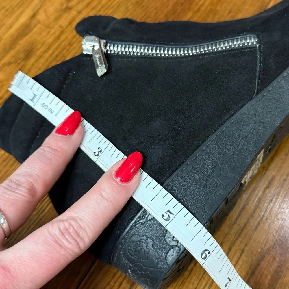 BeautiFeel Black Suede Ankle Boots Brie 1097 Size EU 38 US 7.5/8.0 Casual Winter